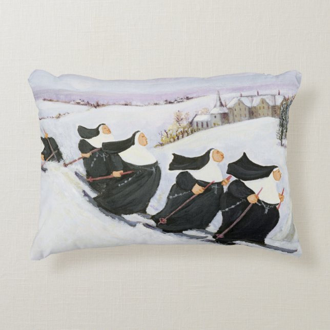 Skiing Decorative Cushion (Front)
