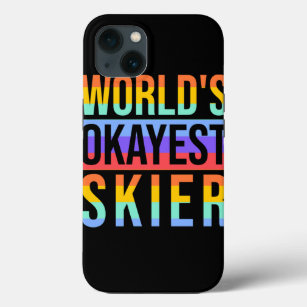 Skiing Design Okayest Skier Skiing Lover iPhone 13 Case