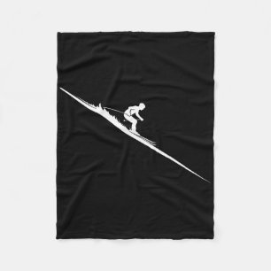 Skiing Downhill Freestyle Skier Extreme Winter Spo Fleece Blanket