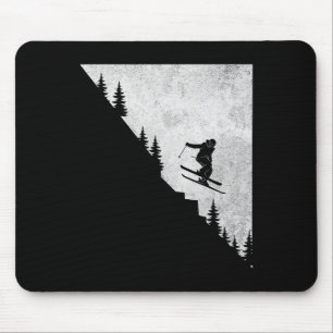 Skiing Downhill Skier Freestyle Extreme Winter Spo Mouse Pad