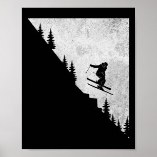 Skiing Downhill Skier Freestyle Extreme Winter Spo Poster