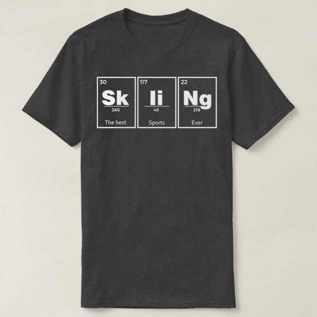 Skiing Elements Skier Skiing Vacation Apres Ski T-Shirt (Design Front)