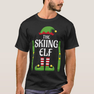Skiing Elf Family Matching Group Christmas Ski T-Shirt