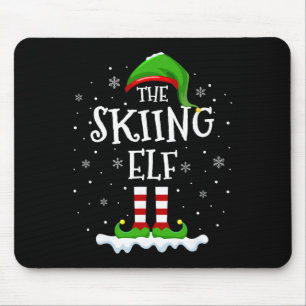 Skiing Elf Squad Xmas Family Matching Group Christ Mouse Pad