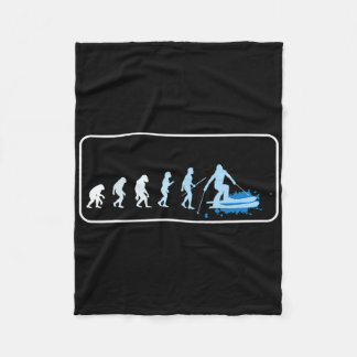 Skiing Evolution Of Skier Ski Apres Ski Snowboardi Fleece Blanket