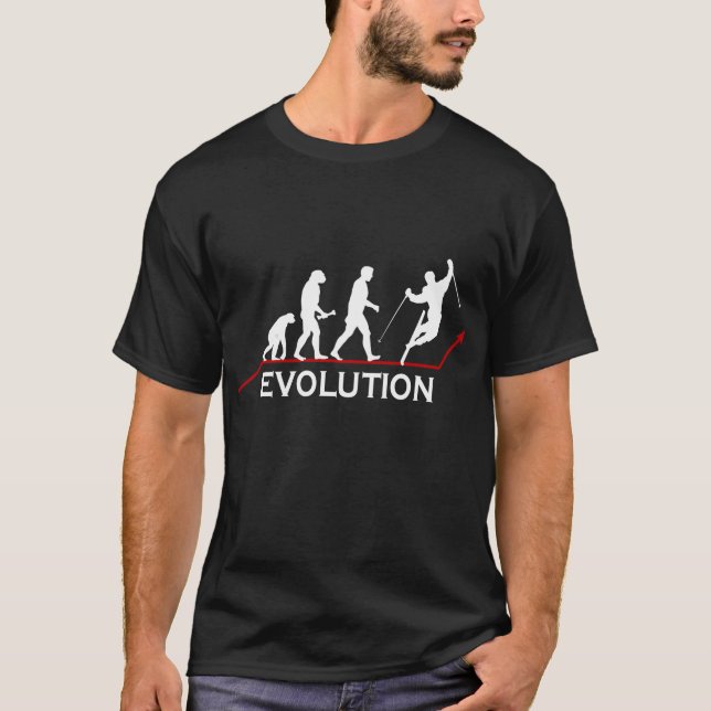 Skiing Evolution t-shirt (Front)