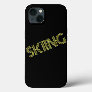 Skiing Fanatic Bold Workout Design Skiing Lover iPhone 13 Case