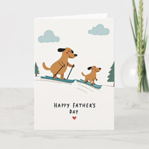 Skiing Fathers Day Card