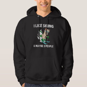 Skiing For Men Women Ski Freestyle Skier Snowboard Hoodie
