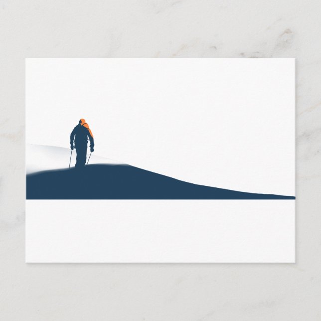Skiing Freerider Adventure Postcard (Front)