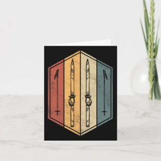 Skiing Gifts For Dad Men Women Vintage Skis Skiers Card