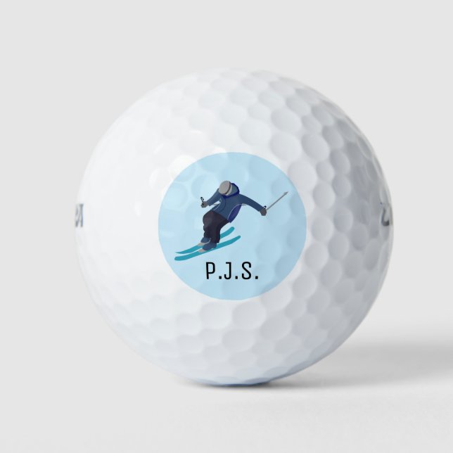 Skiing Golf Balls (Front)