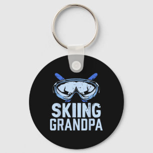 Skiing Grandpa Skier Ski Winter Skiers Granddad Gr Key Ring