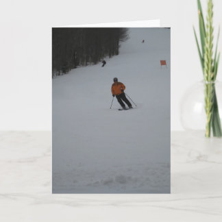 skiing greeting card