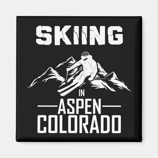 Skiing in Aspen Colorado  Magnet (Front)