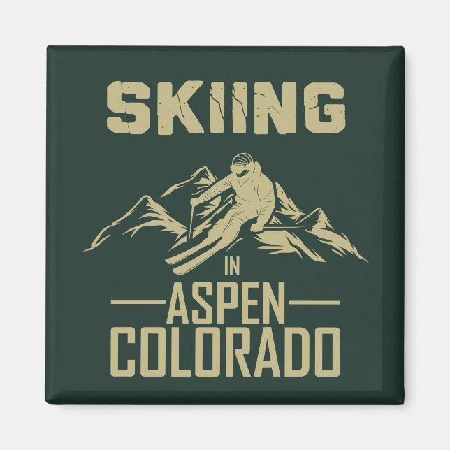 Skiing in Aspen Colorado  Magnet (Front)