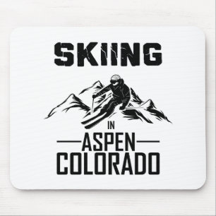 Skiing in Aspen Colorado Mouse Pad