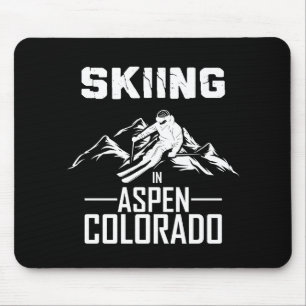 Skiing in Aspen Colorado  Mouse Pad
