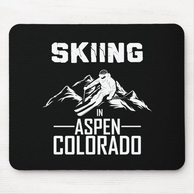 Skiing in Aspen Colorado  Mouse Pad (Front)
