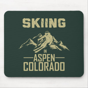 Skiing in Aspen Colorado  Mouse Pad