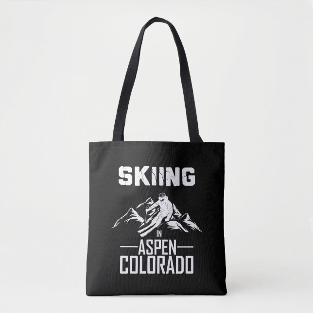 Skiing in Aspen Colorado  Tote Bag (Front)