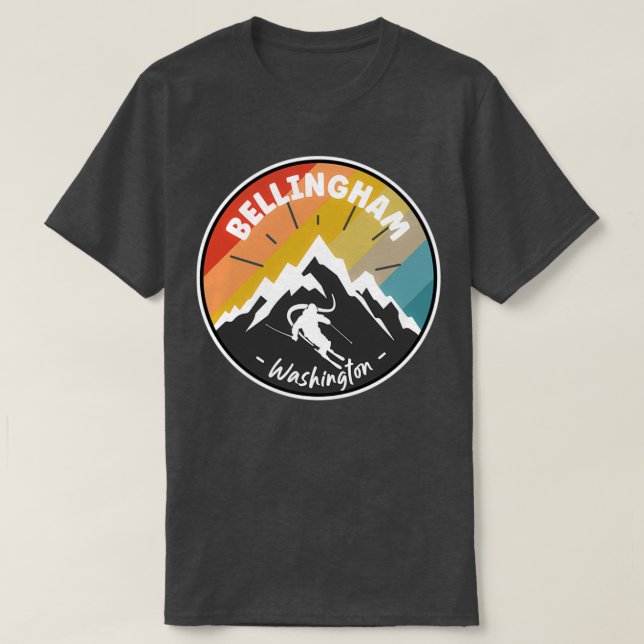 Skiing In Bellingham Washington T-Shirt (Design Front)