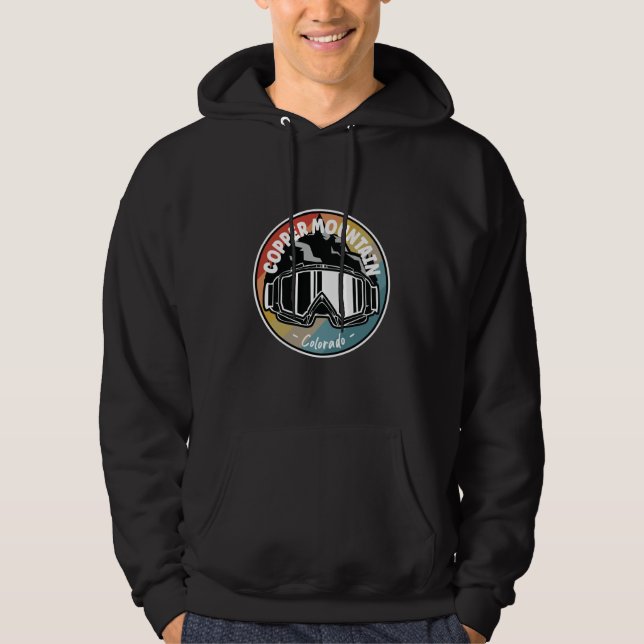 Skiing In Copper Mountain Colorado Hoodie (Front)