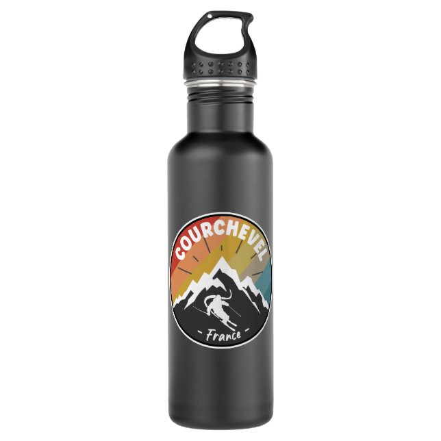 Skiing In France Courchevel 710 Ml Water Bottle (Front)