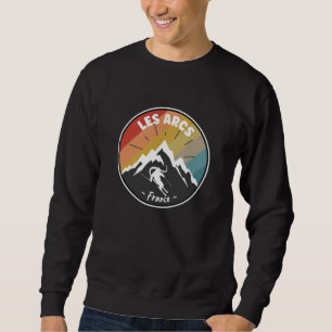 Skiing In France Les Arcs Sweatshirt