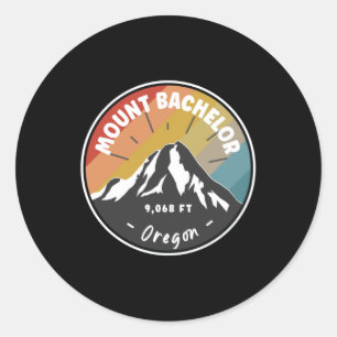 Skiing In Mount Bachelor - Oregon Classic Round Sticker