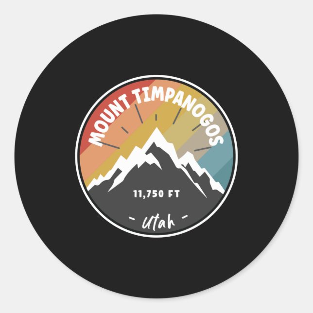 Skiing In Mount Timpanogos - Utah Classic Round Sticker (Front)