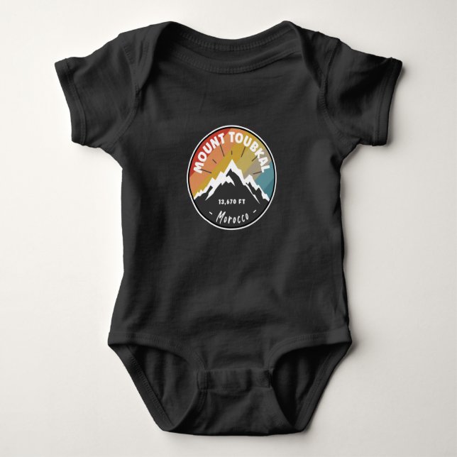 Skiing In Mount Toubkal - Morocco Baby Bodysuit (Front)