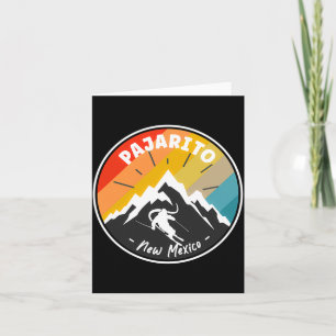 Skiing In Pajarito New Mexico Card