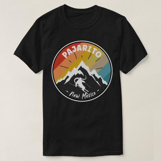 Skiing In Pajarito New Mexico T-Shirt (Design Front)