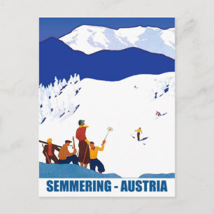 Skiing in Semmering, Austria Postcard