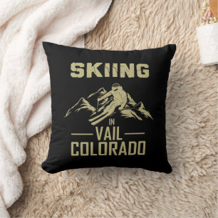 Skiing in Vail Colorado Cushion