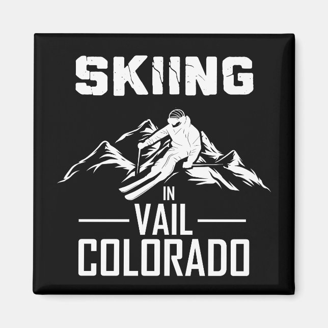 Skiing in Vail Colorado Magnet (Front)