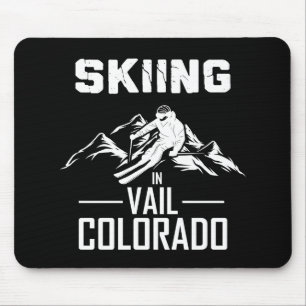 Skiing in Vail Colorado Mouse Pad