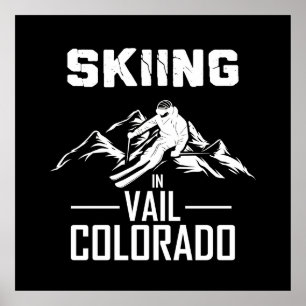 Skiing in Vail Colorado Poster