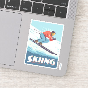 Skiing Is Believing Retro Print