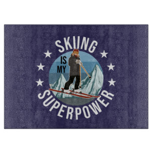 Skiing Is My Superpower Cutting Board
