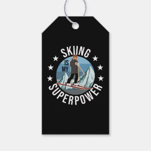 Skiing Is My Superpower Gift Tags