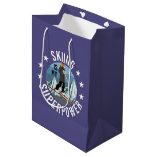 Skiing Is My Superpower Medium Gift Bag