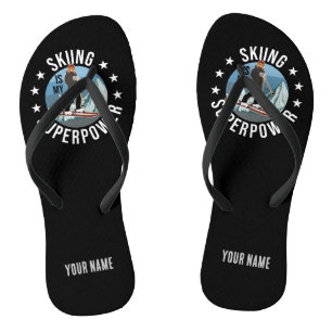 Skiing Is My Superpower Thongs