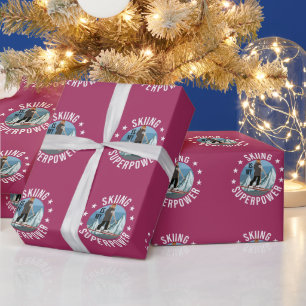 Skiing Is My Superpower Wrapping Paper