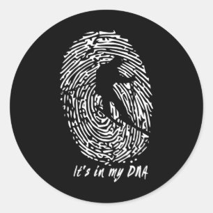 Skiing - It's In My Dna Gift For Skiers Classic Round Sticker