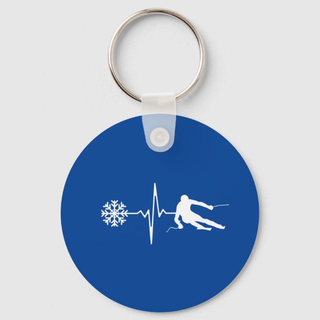 Skiing Key Ring (Front)