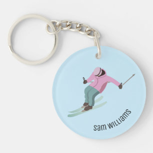 Skiing Key Ring