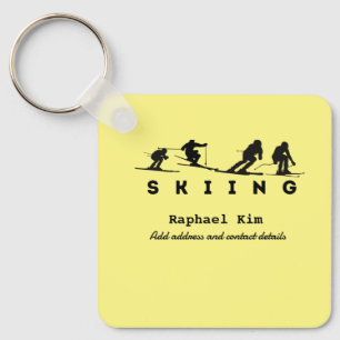 Skiing Key Ring
