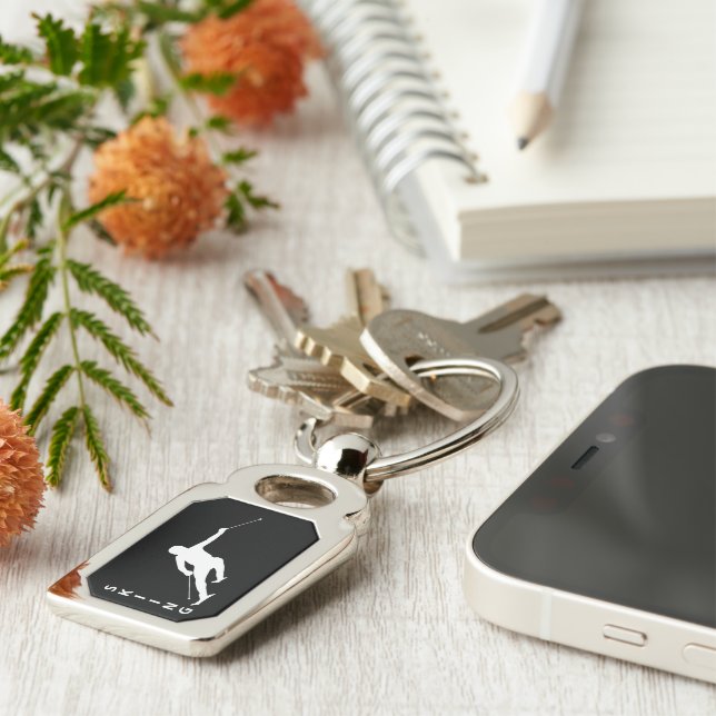 Skiing Key Ring (Side)